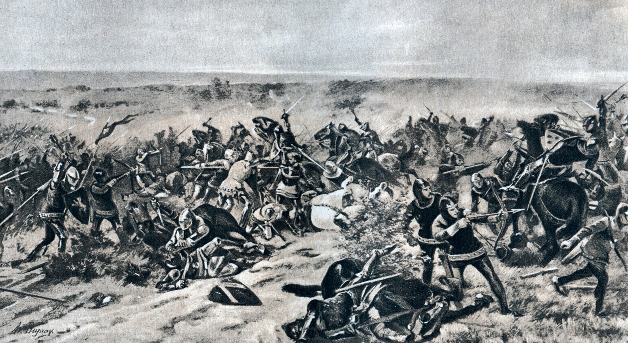 A Batalha de Crecy, 26 de agosto de 1346, 1910 de Unbekannt