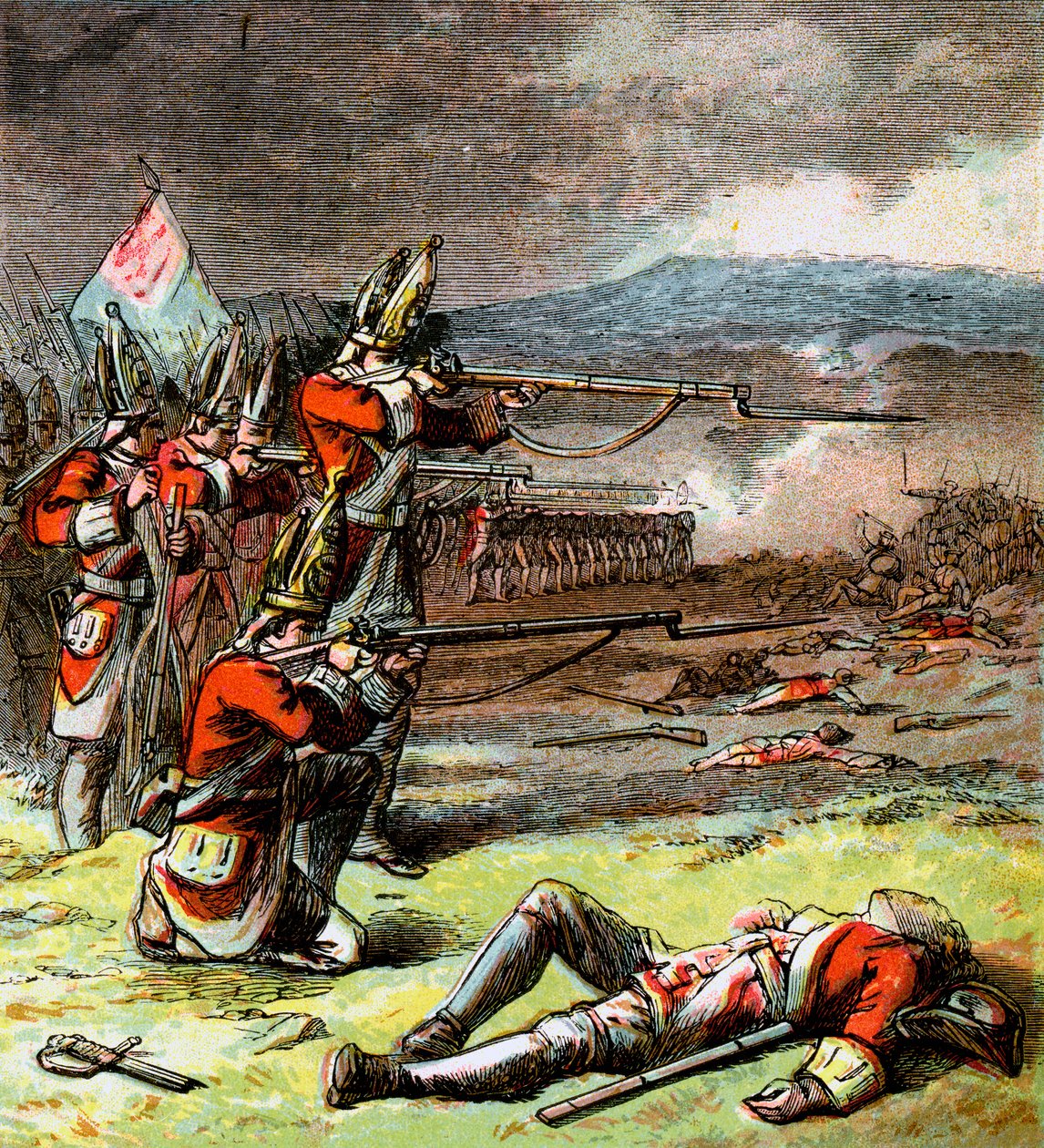 A Batalha de Culloden, 1746, c1850s de Unbekannt