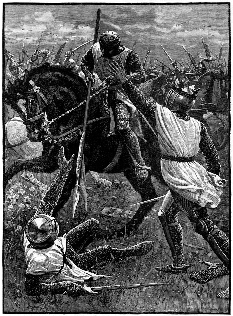 A Batalha de Evesham, 4 de agosto de 1265, c1880 de Unbekannt