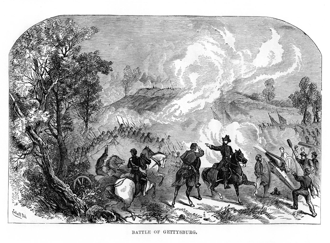 A Batalha de Gettysburg, Guerra Civil Americana, 1-3 de julho de 1863, 1872 de Unbekannt