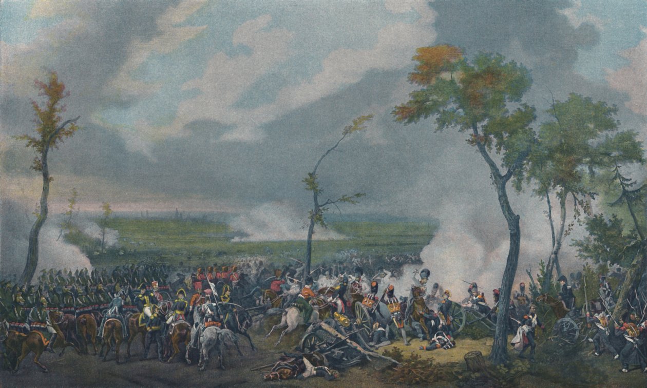 A Batalha de Hanau, 30 de outubro de 1813, 1896. de Unbekannt