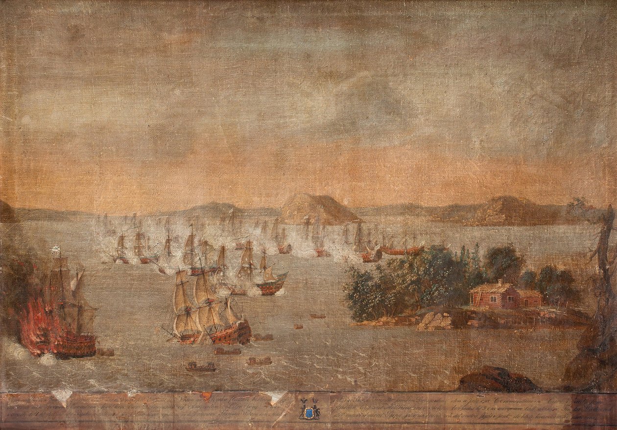 A Batalha de Hoglande em 22 de julho de 1713, 1713 de Unbekannt