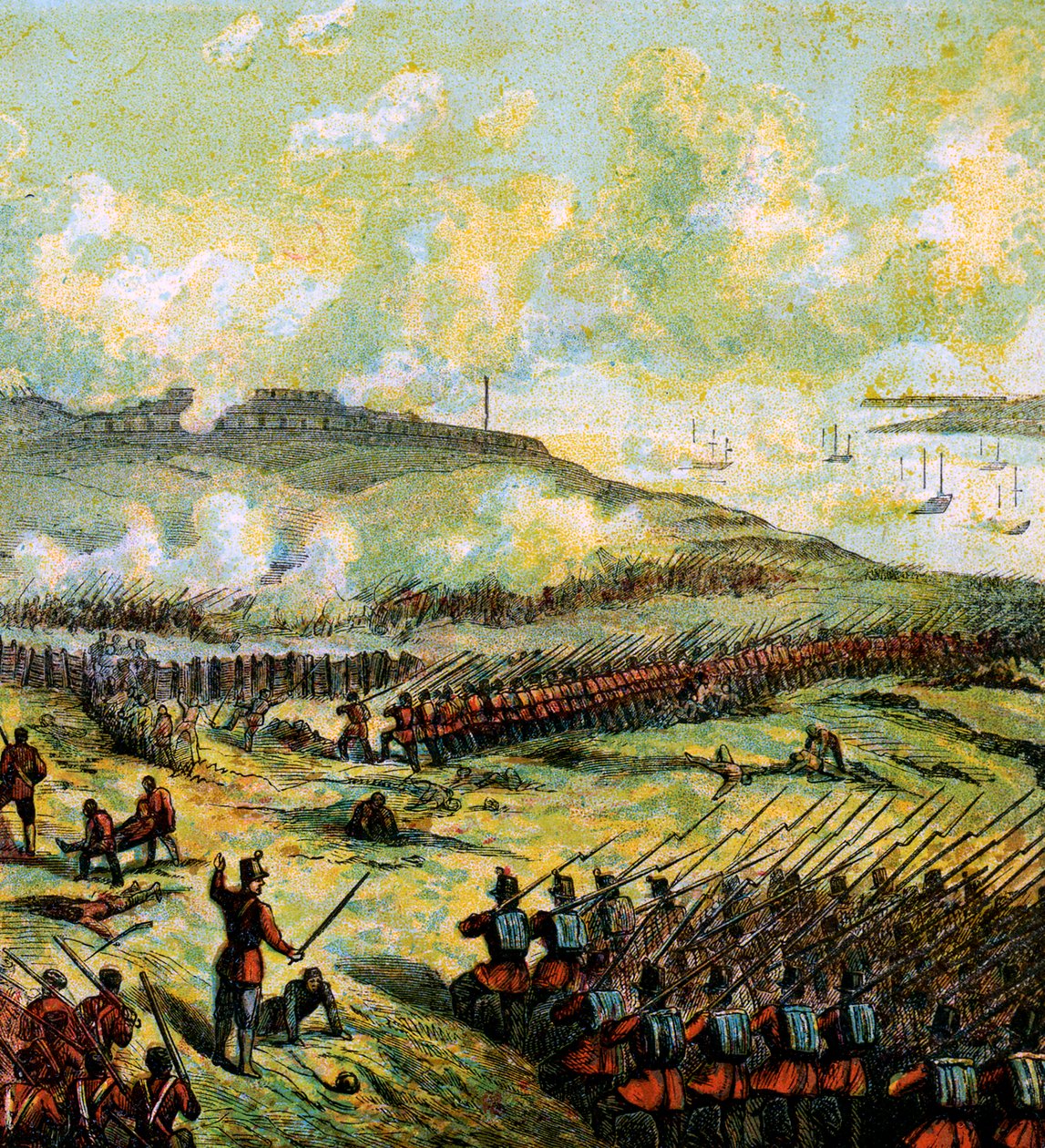 A Batalha de Inkerman, 1854, c1850s de Unbekannt