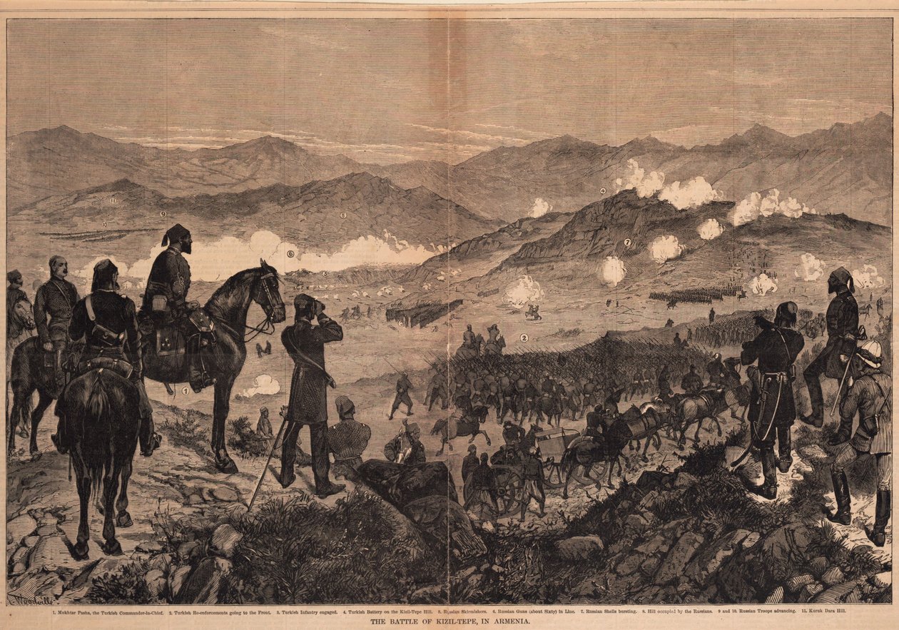 A Batalha de Kizil-Tepe em 25 de junho de 1877, 1877 de Unbekannt