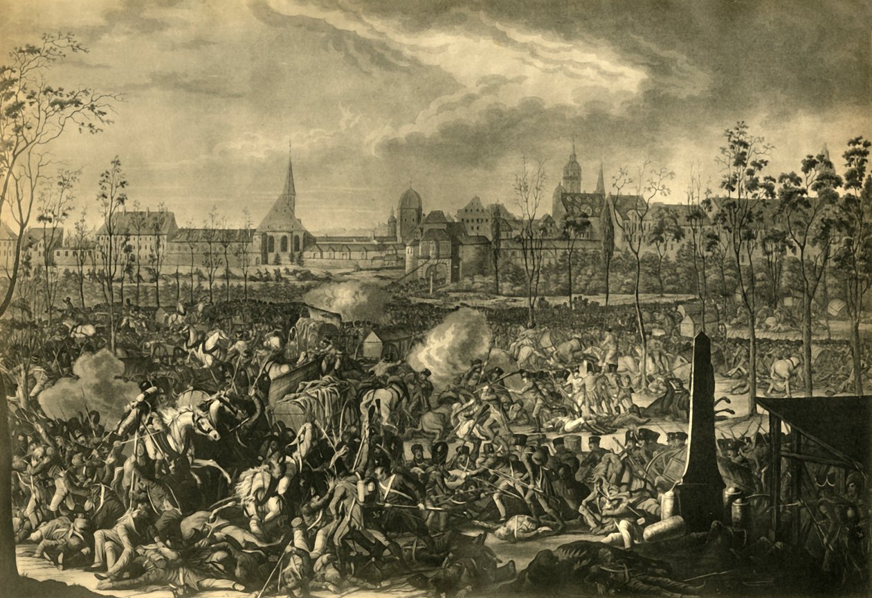 A Batalha de Leipzig, 19 de outubro de 1813, 1921. de Unbekannt