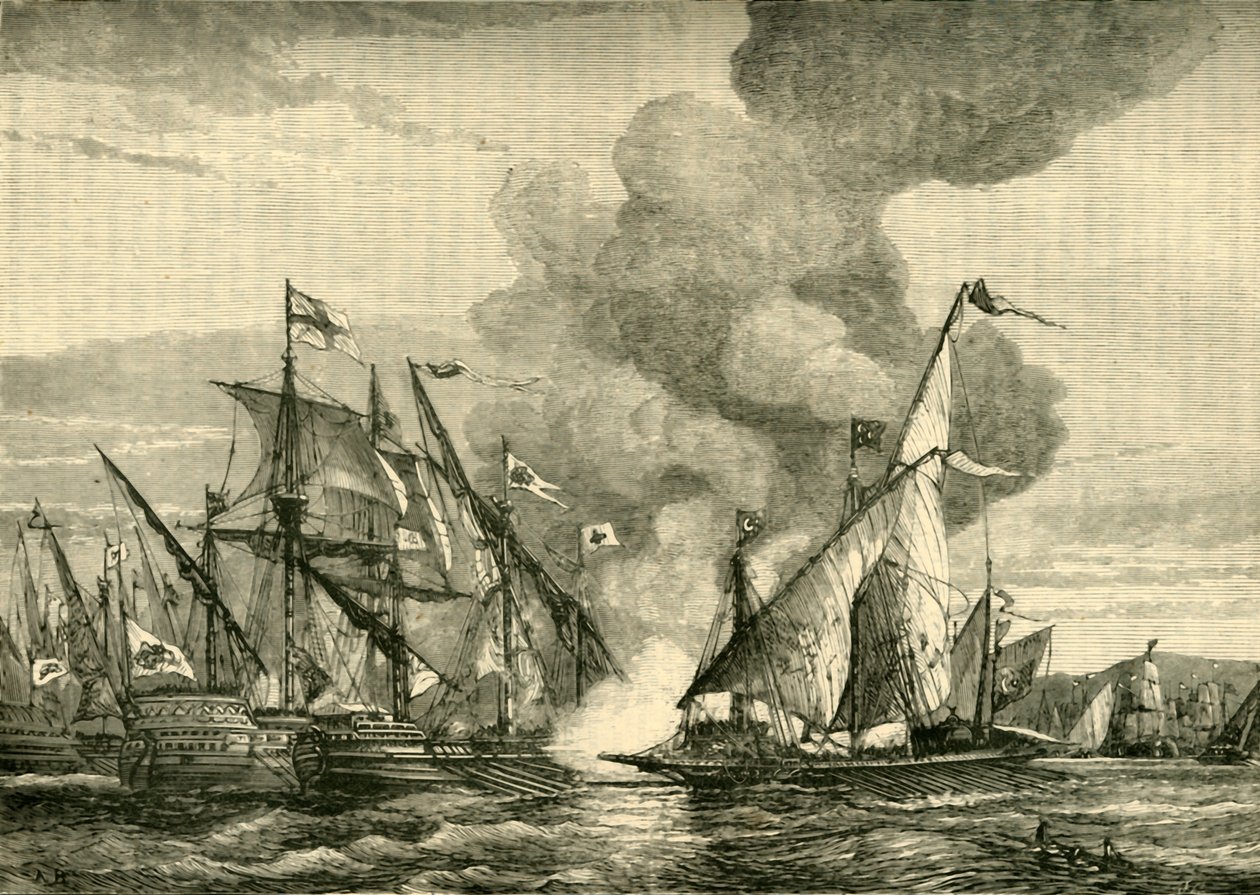 A Batalha de Lepanto, 1571, 1890. de Unbekannt