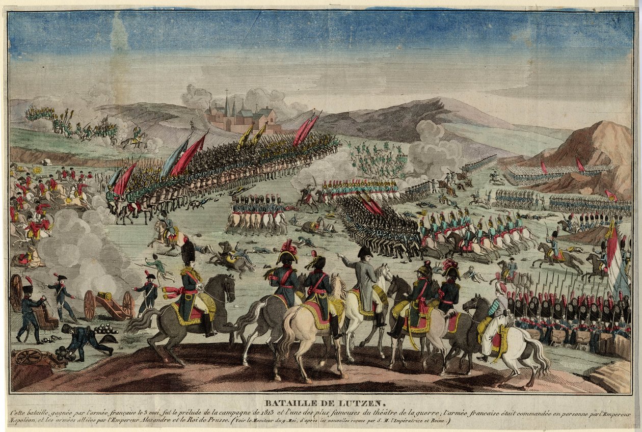 A Batalha de Lützen, 1813 de Unbekannt