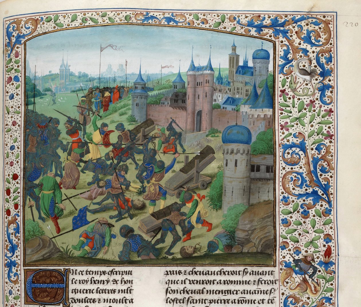 A Batalha de Nicópolis em 25 de setembro de 1396, ca 1470-1475. de Unbekannt