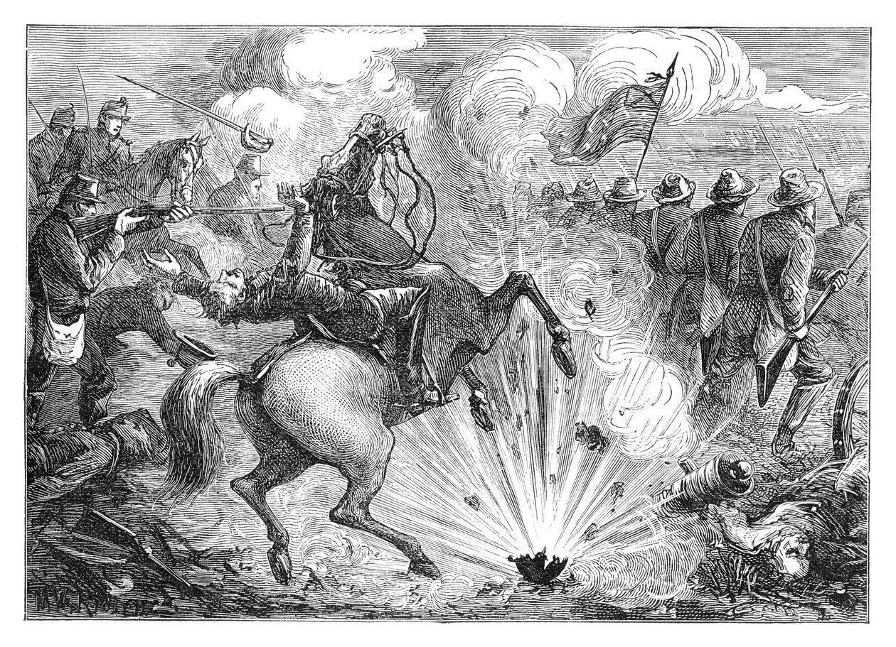 A Batalha de Pittsburg Landing, 1862, final do século XIX de Unbekannt