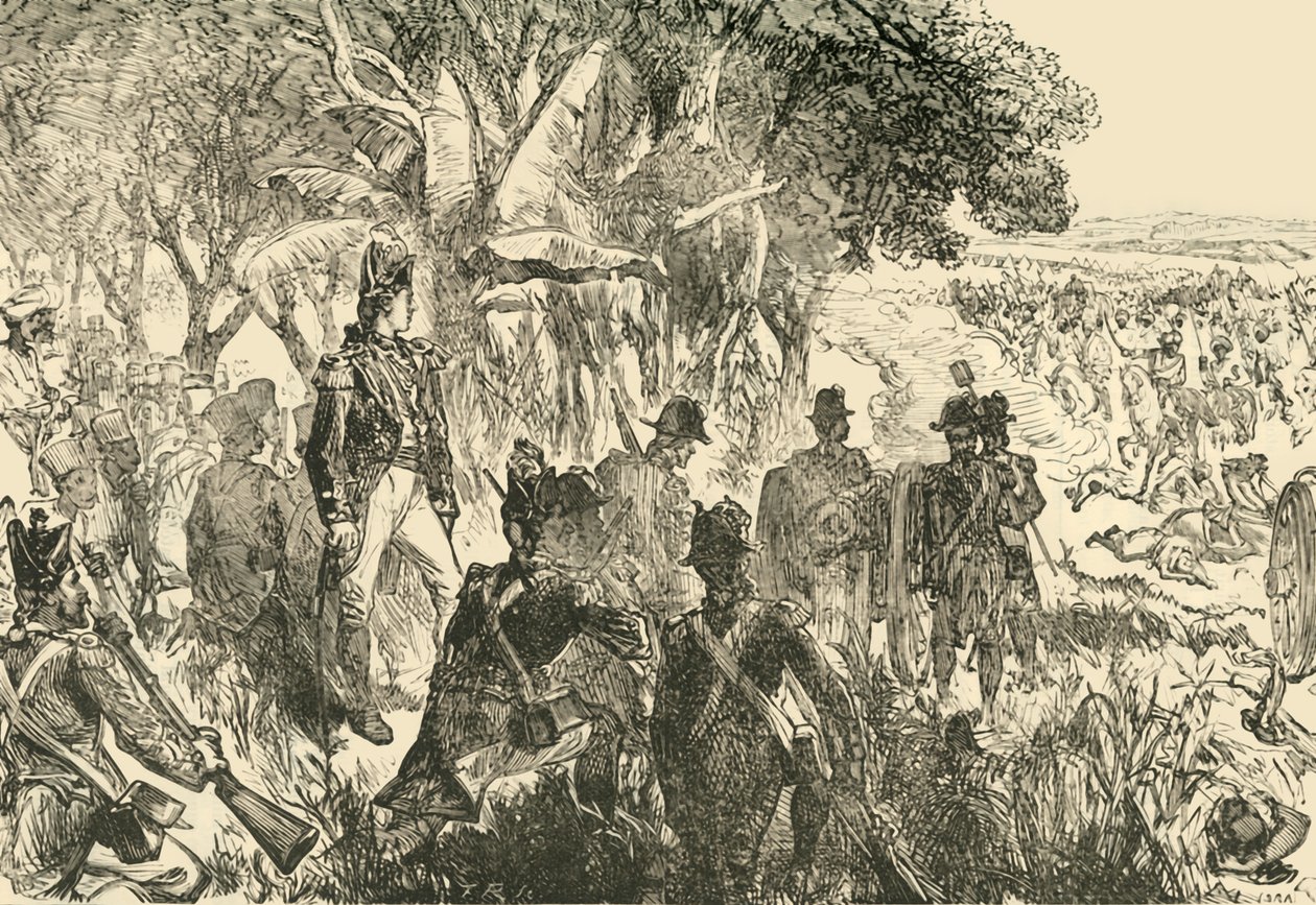 A Batalha de Plassey, 1757, 1890. de Unbekannt