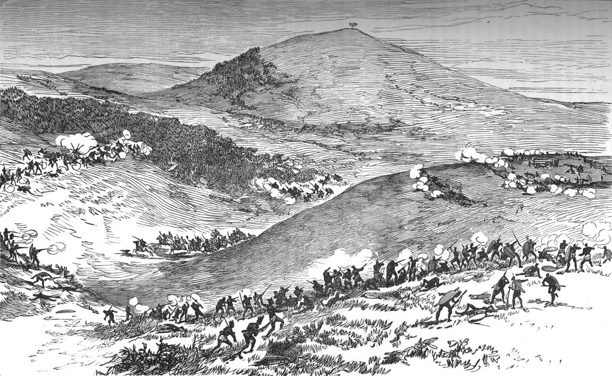 A Batalha de Quintana, c1880 de Unbekannt