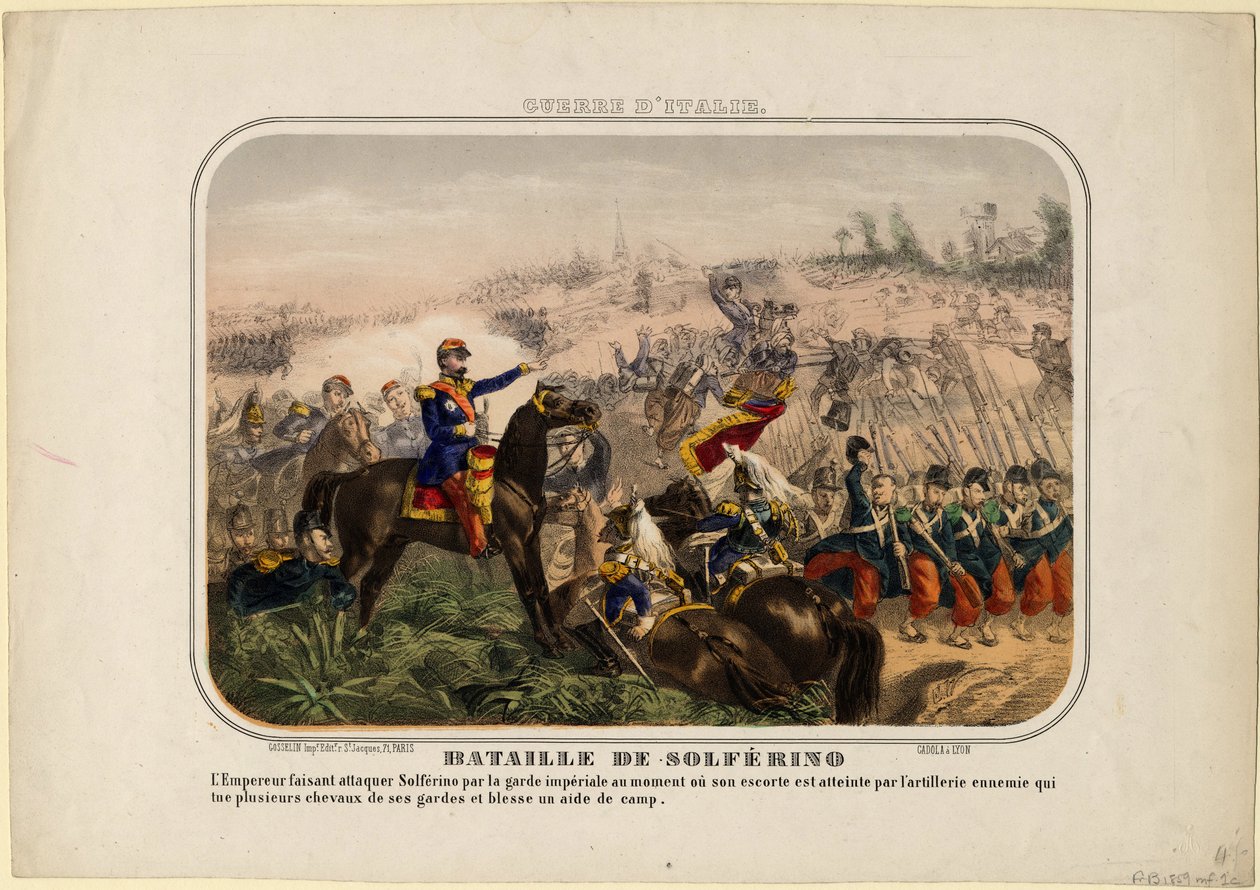 A Batalha de Solferino, 1859 de Unbekannt