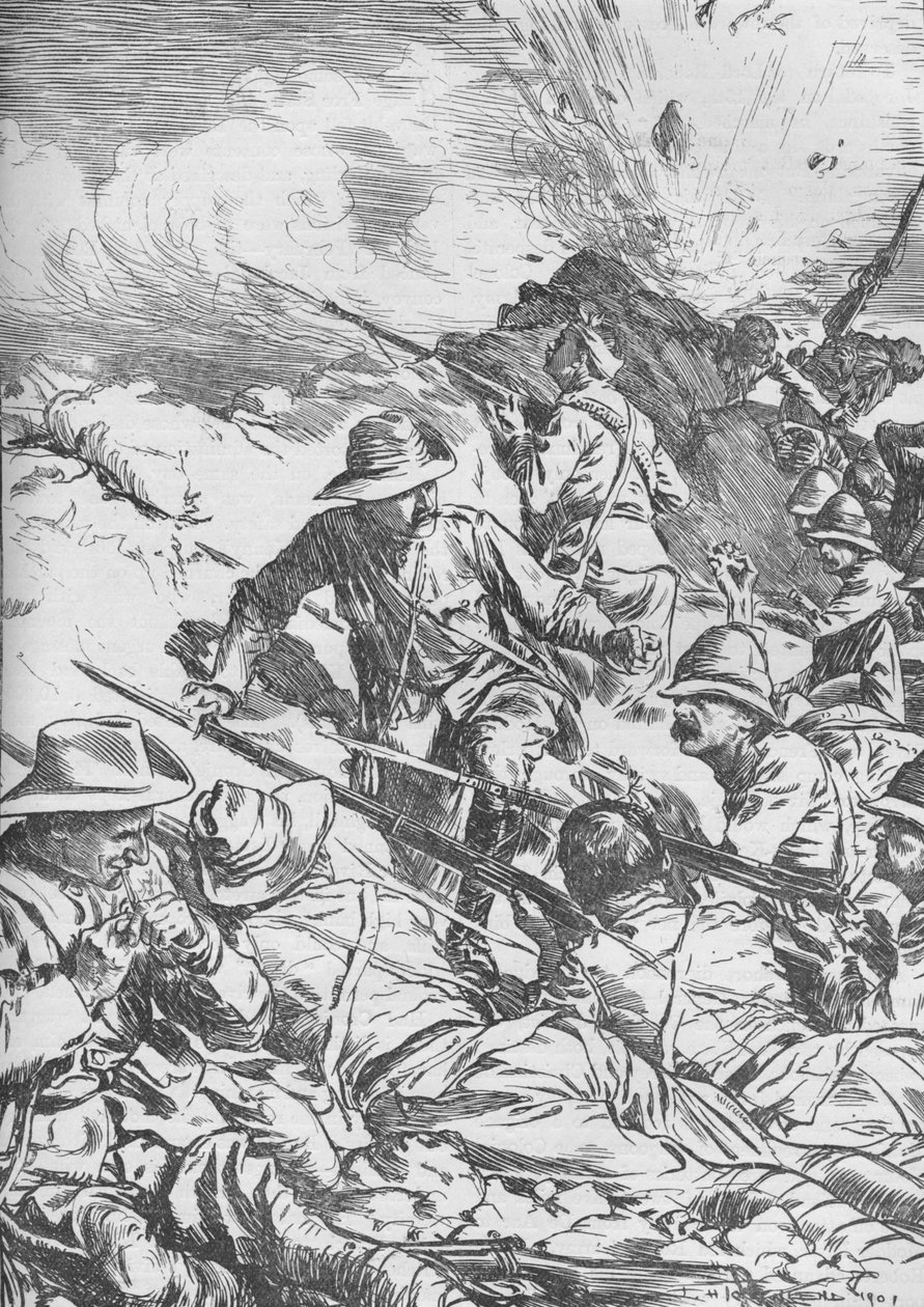 A Batalha de Spion Kop, Guerra dos Bôeres, África do Sul, 1900 1906 de Unbekannt