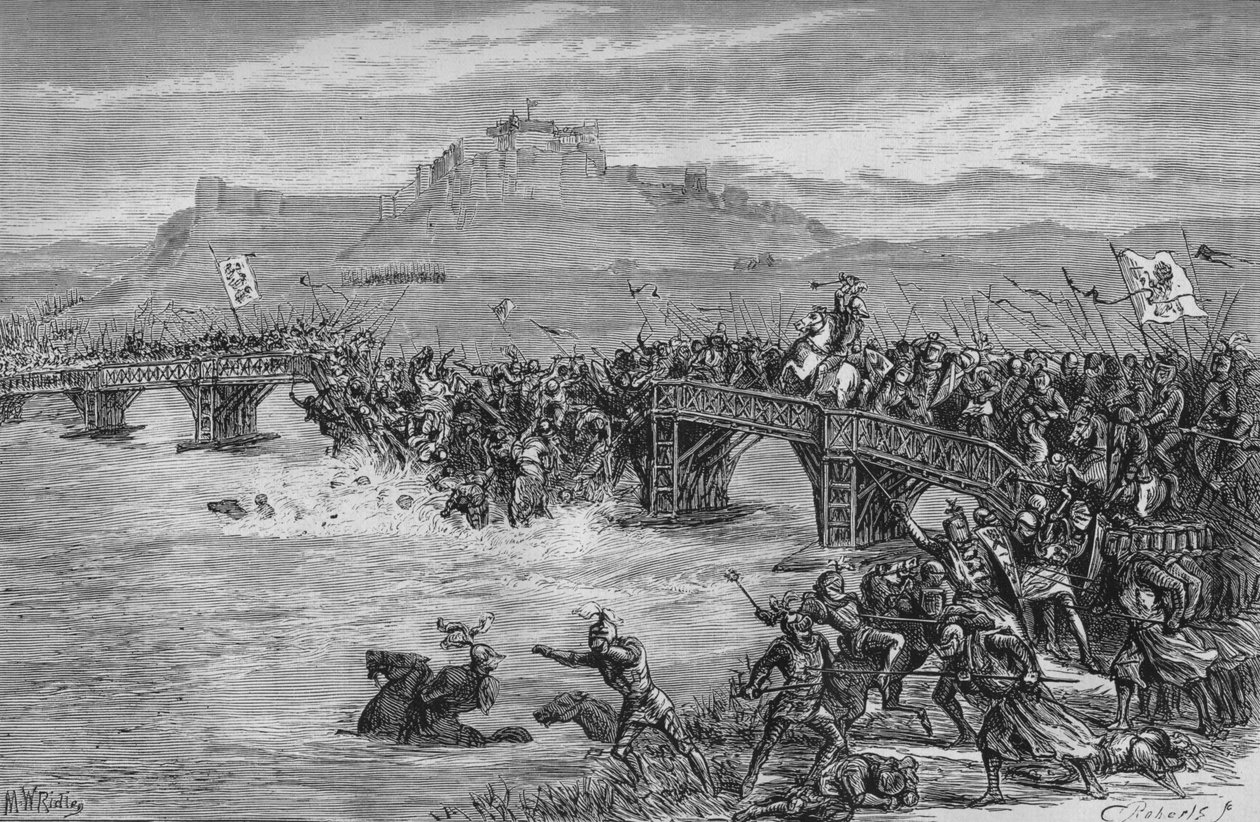 A batalha da ponte de Stirling, 11 de setembro de 1297, c1880 de Unbekannt