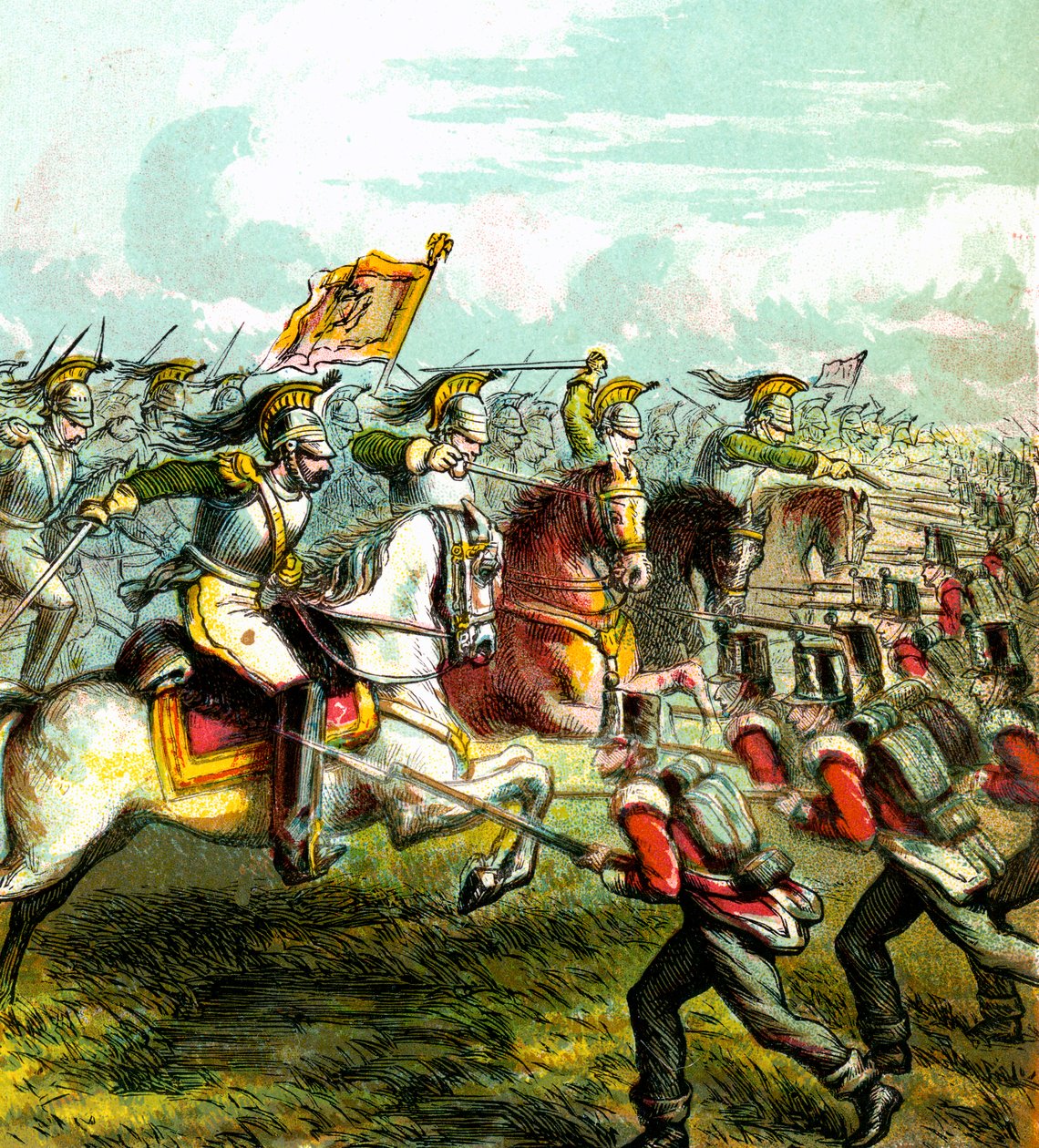 A Batalha de Waterloo, 1815, c1850s de Unbekannt