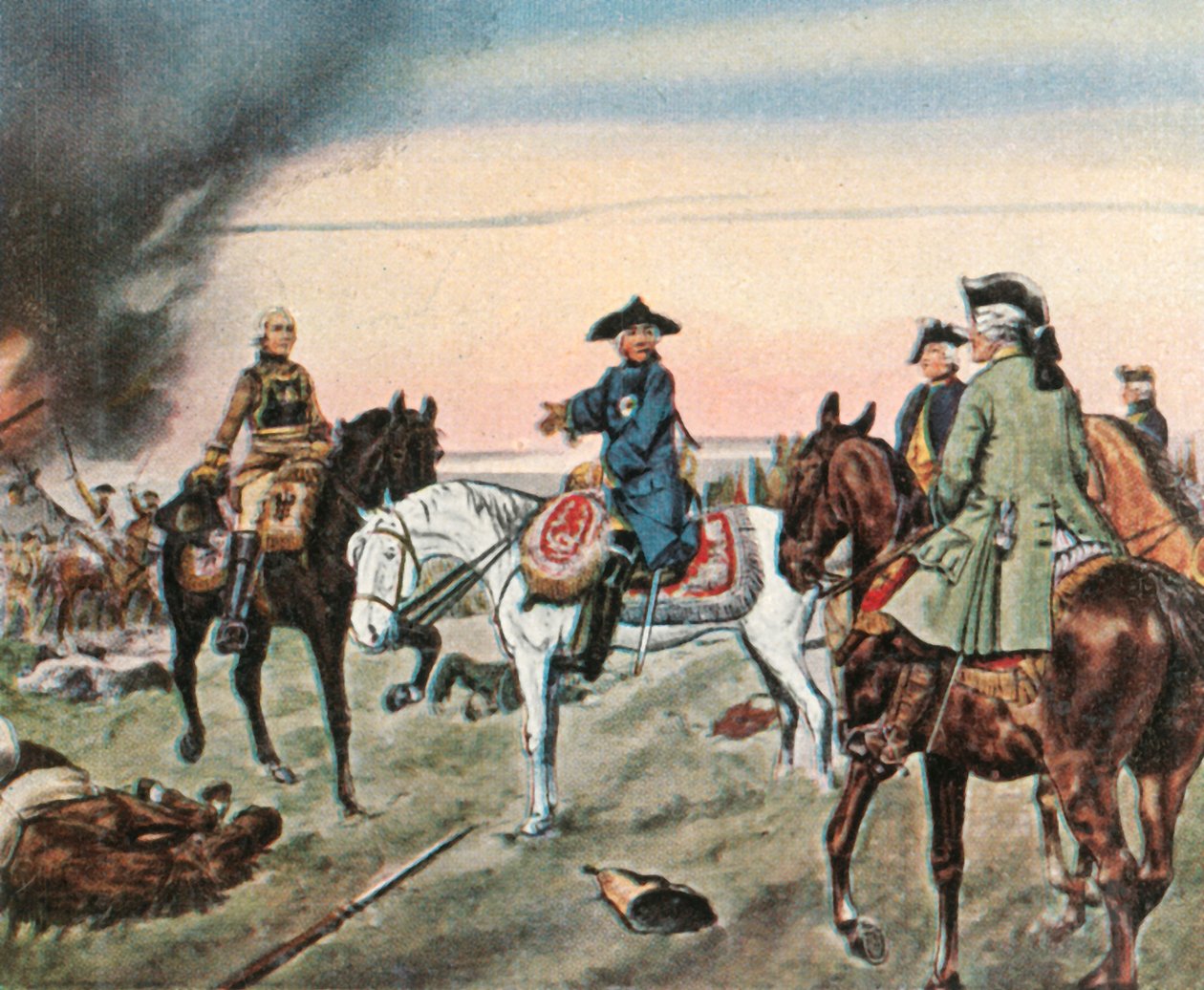 A Batalha de Zorndorf, 25 de agosto de 1758, 1936. de Unbekannt