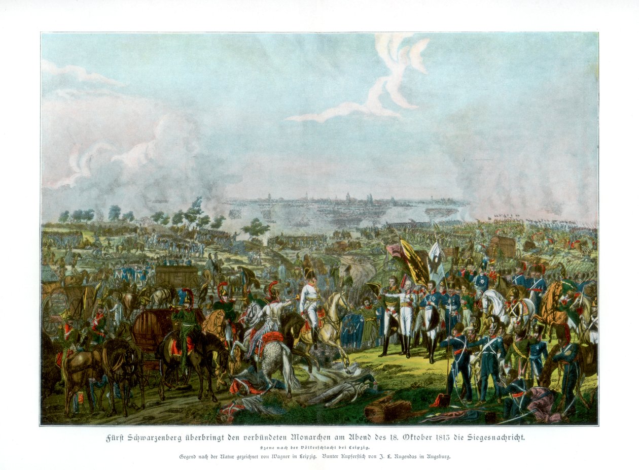 A Batalha das Nações em Leipzig, Alemanha, 18 de outubro de 1813 1900 de Unbekannt