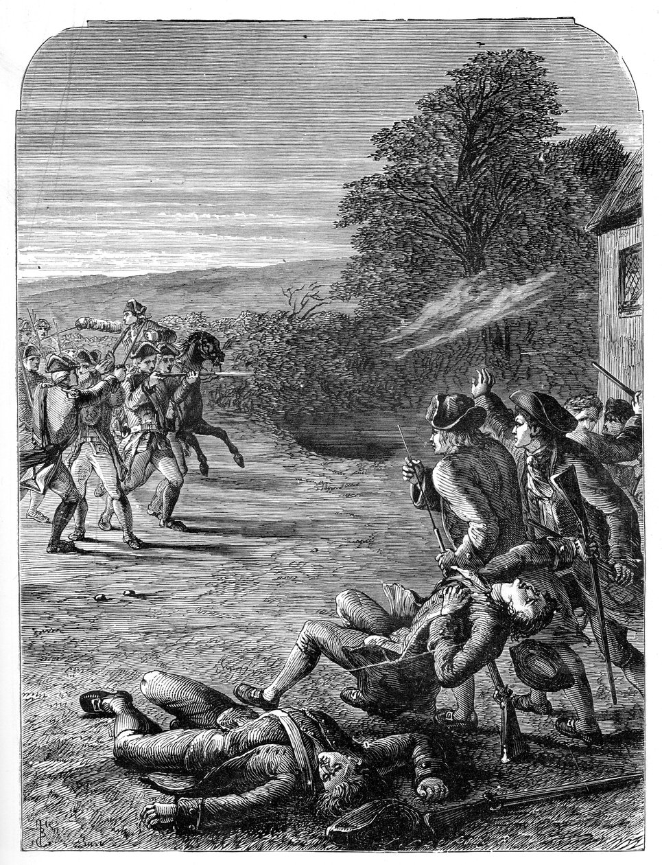 As batalhas de Lexington e Concord, 19 de abril de 1775, 1872 de Unbekannt