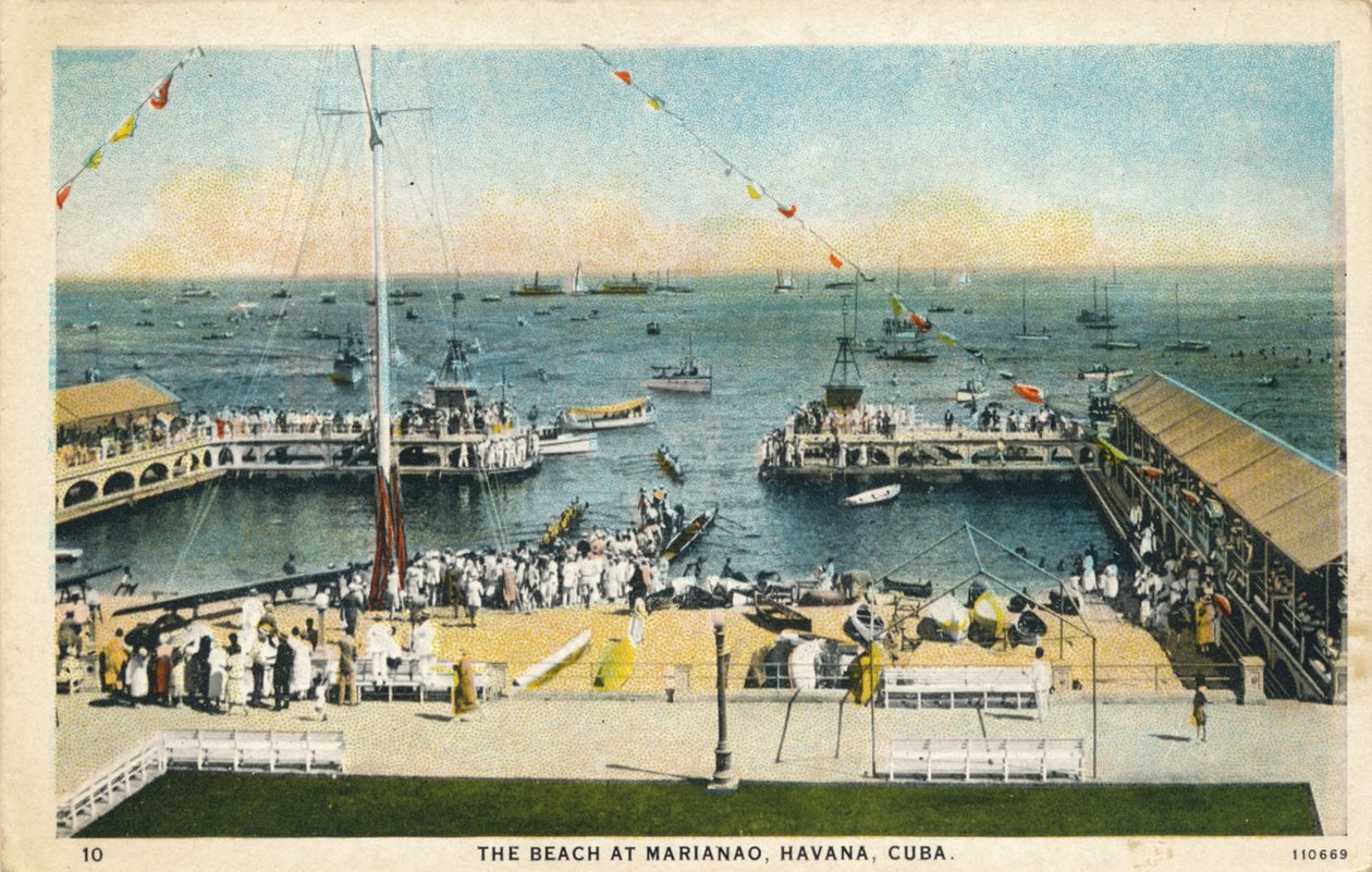 A praia de Marianao, Havana, Cuba, c1910 de Unbekannt
