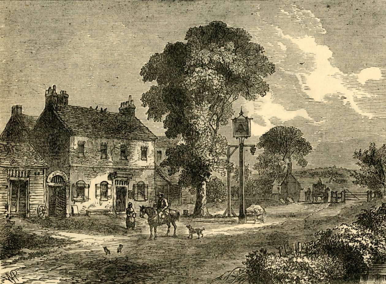 O Bell Inn, Kilburn, 1750, c1876. de Unbekannt