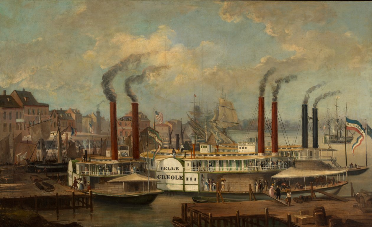 O Belle Creole em Nova Orleans, ca. 1845-1849. de Unbekannt