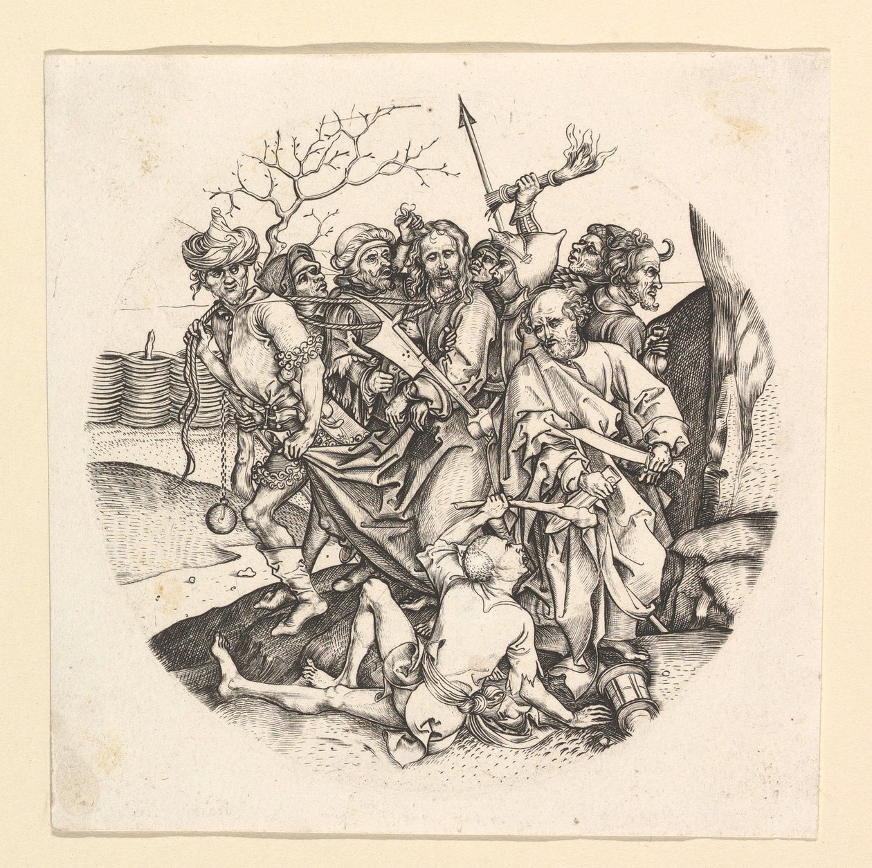 A traição de Cristo copia em roundel, ca. 1435-1491. de Unbekannt