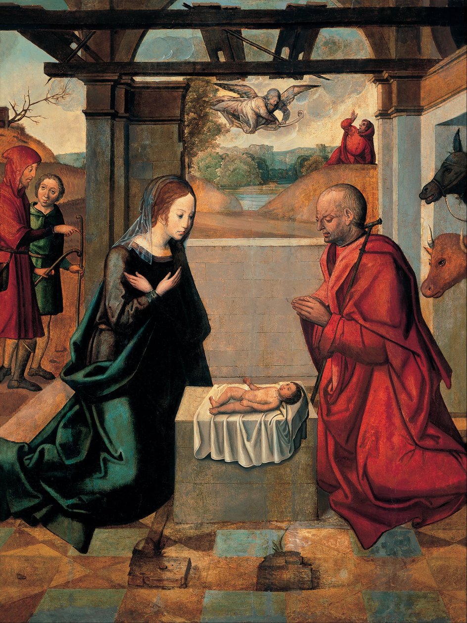 O Nascimento de Cristo e a Anunciação aos Pastores de Unbekannt