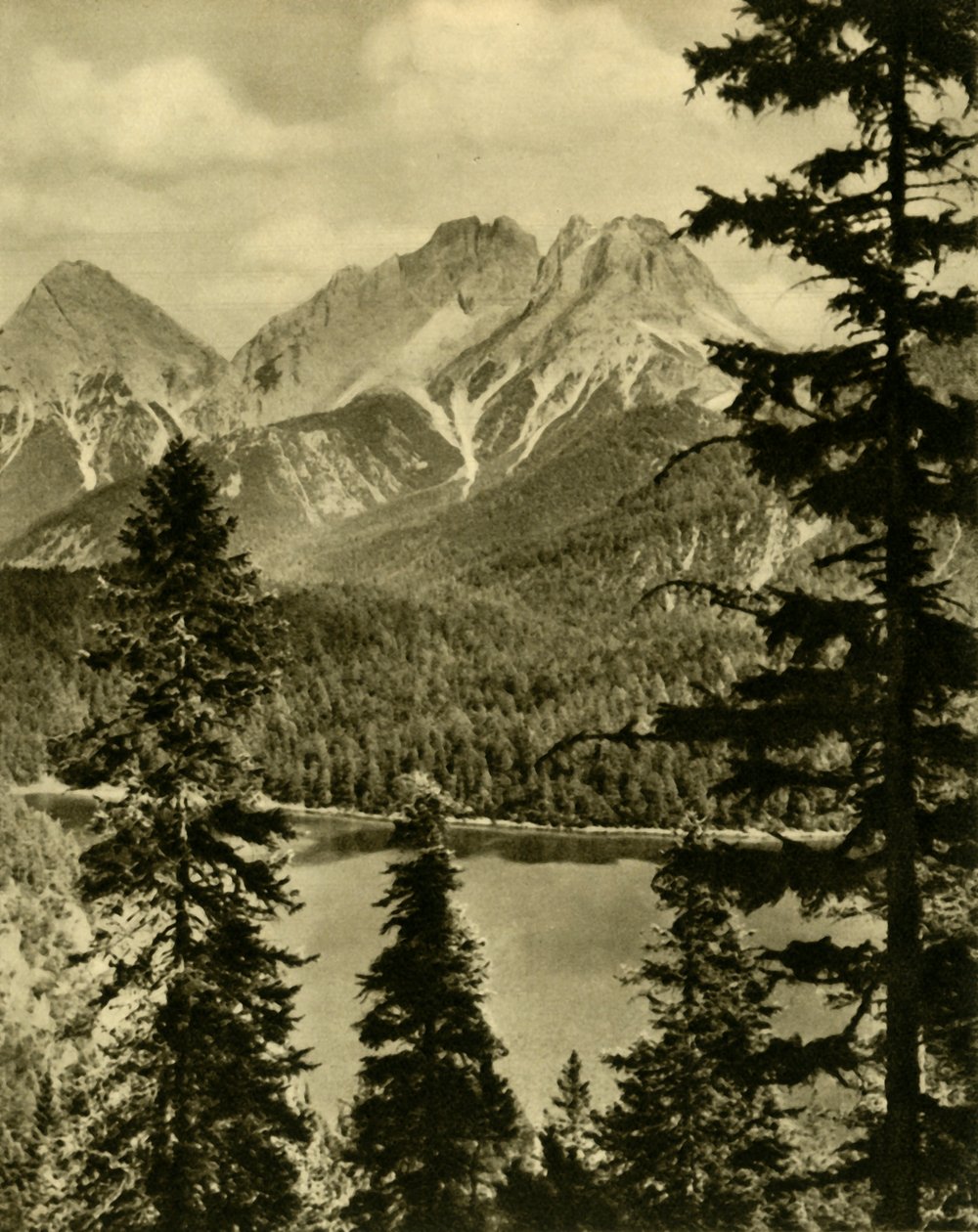 O Blindsee e Fern Pass, Tirol, Áustria, c1935. de Unbekannt