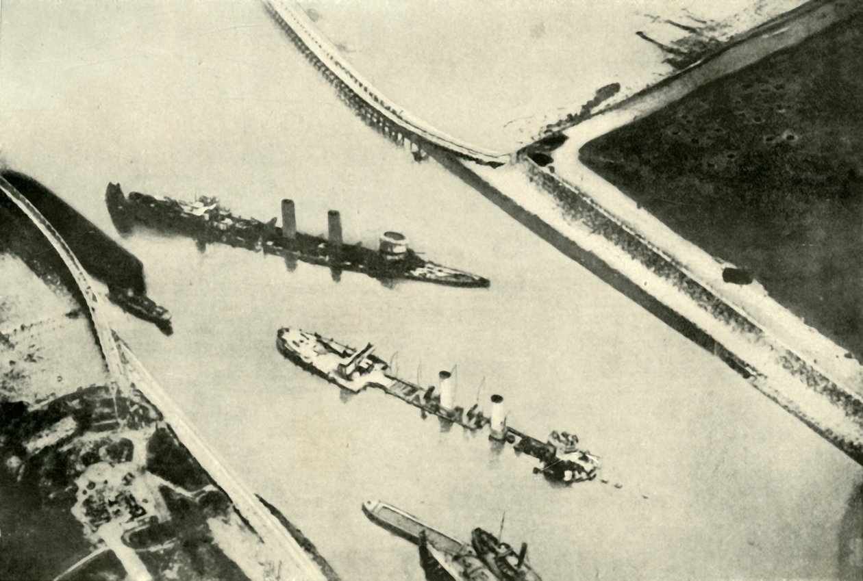 O bloqueio do porto de Zeebrugge, 1919. de Unbekannt