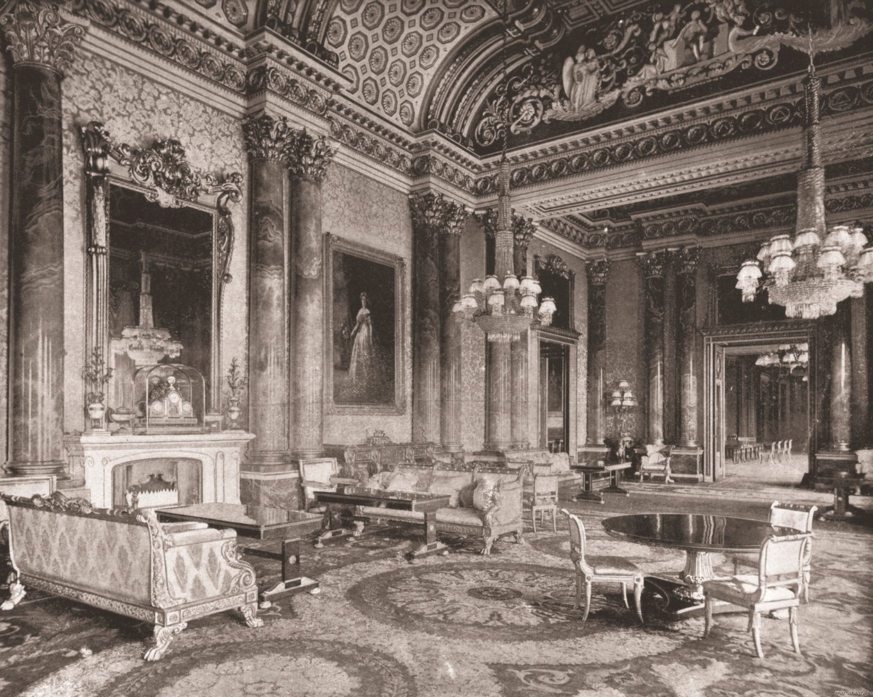 A sala de estar azul, Palácio de Buckingham, Londres, 1894. de Unbekannt