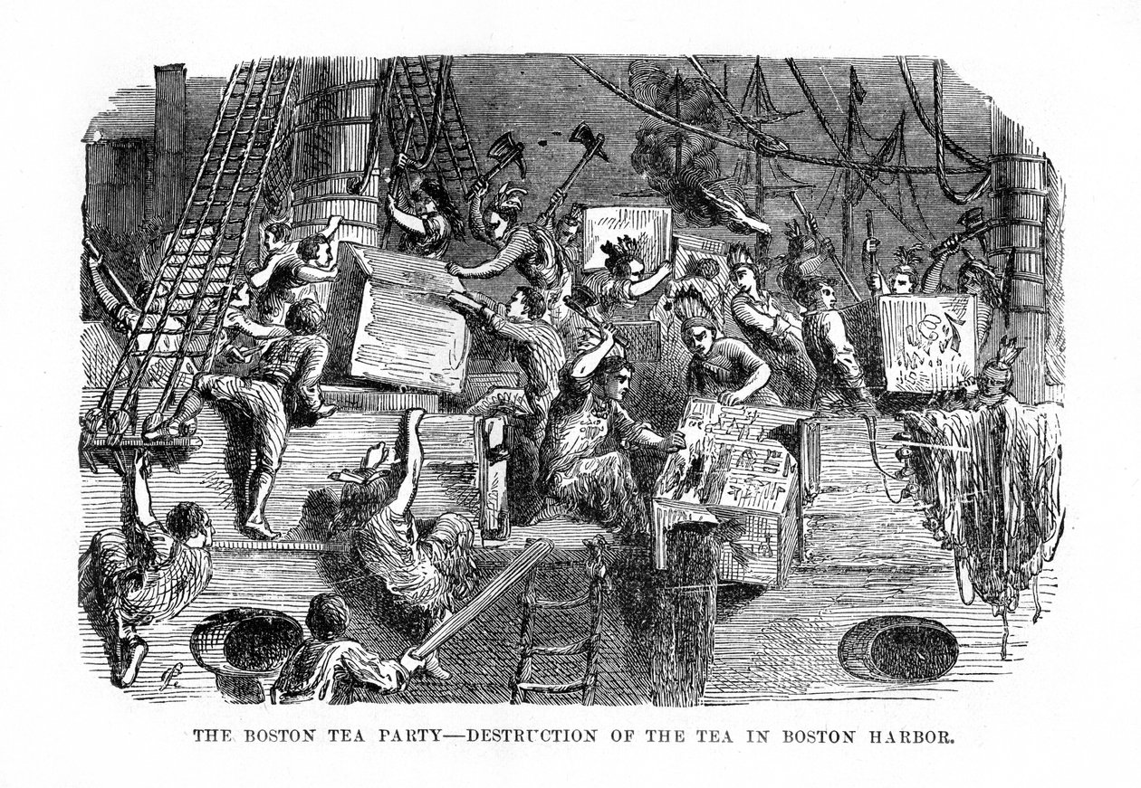 The Boston Tea Party, 16 de dezembro de 1773, 1872 de Unbekannt