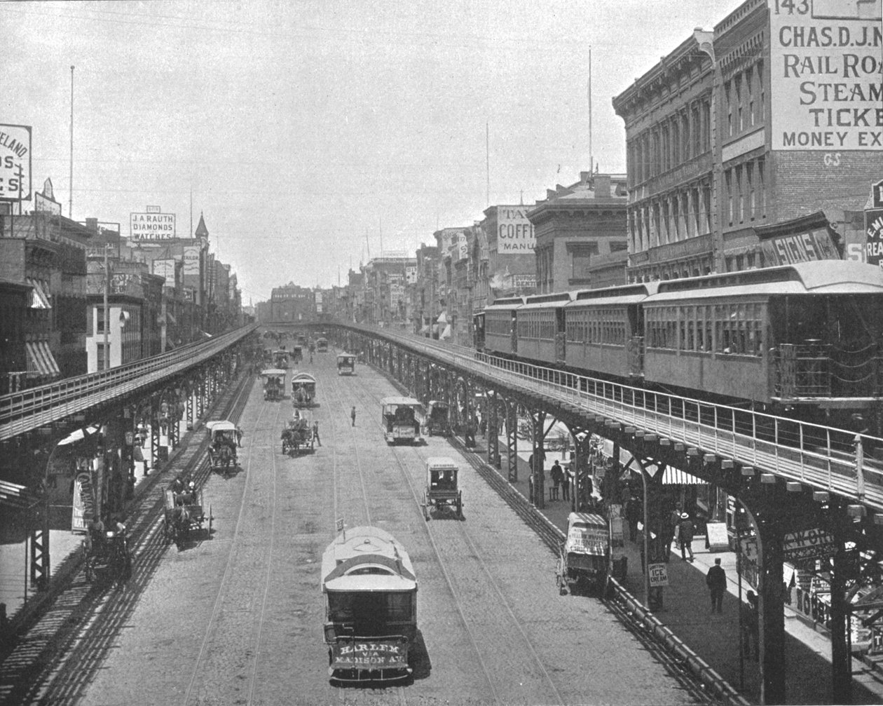 The Bowery, olhando para o norte, Nova York, EUA, c1900. de Unbekannt