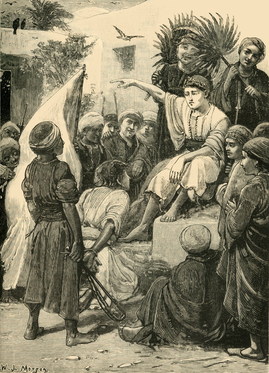 O Menino Cyrus Jogando o Rei, 1890. de Unbekannt