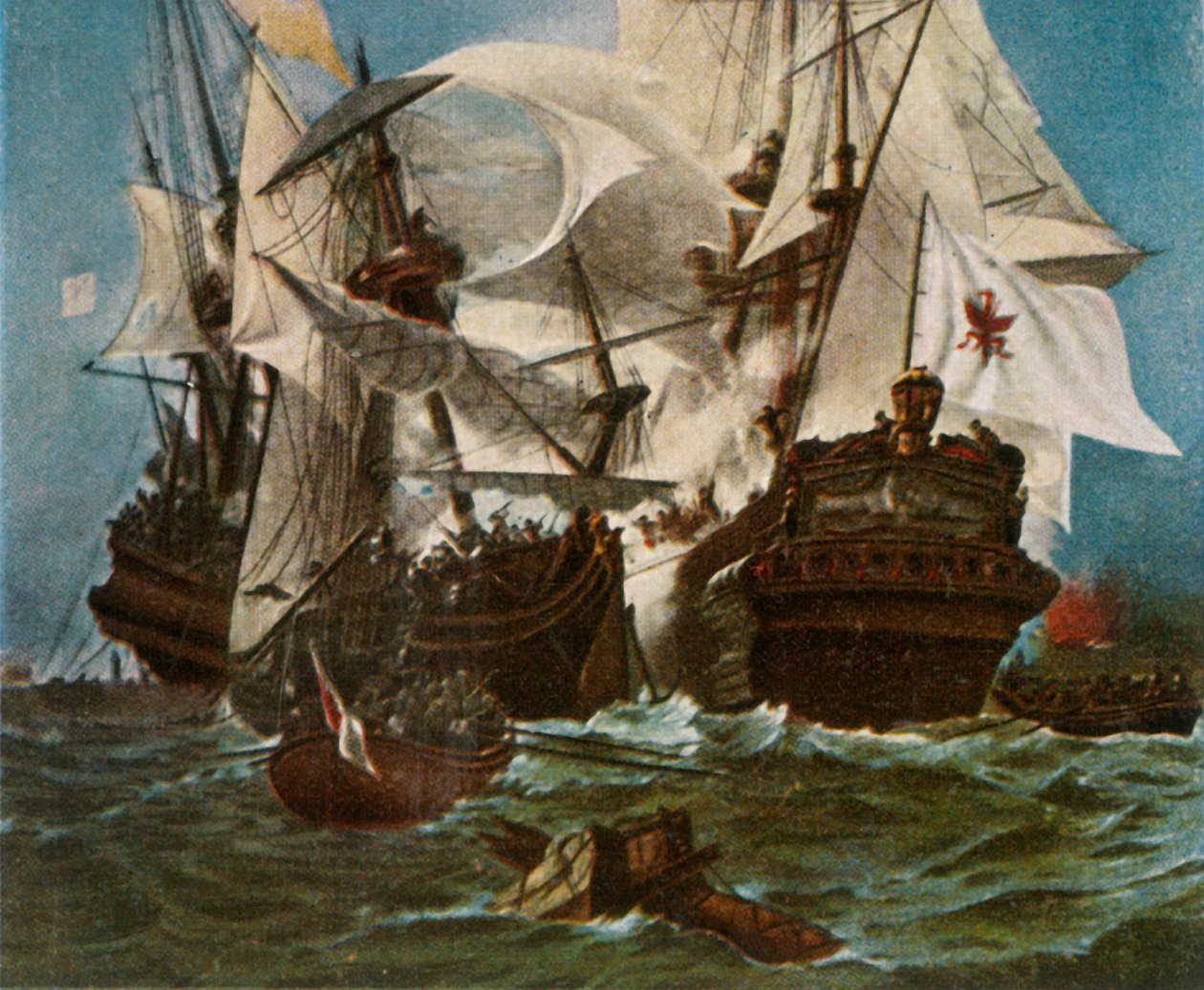 A frota naval de Brandemburgo, 1680, 1936. Frota de Brandemburgo, 1680. de Unbekannt