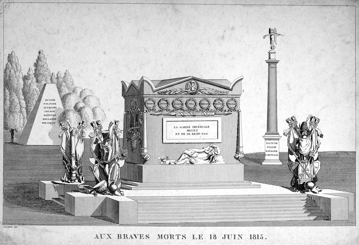 Os bravos mortos de 18 de junho de 1815, século XIX de Unbekannt