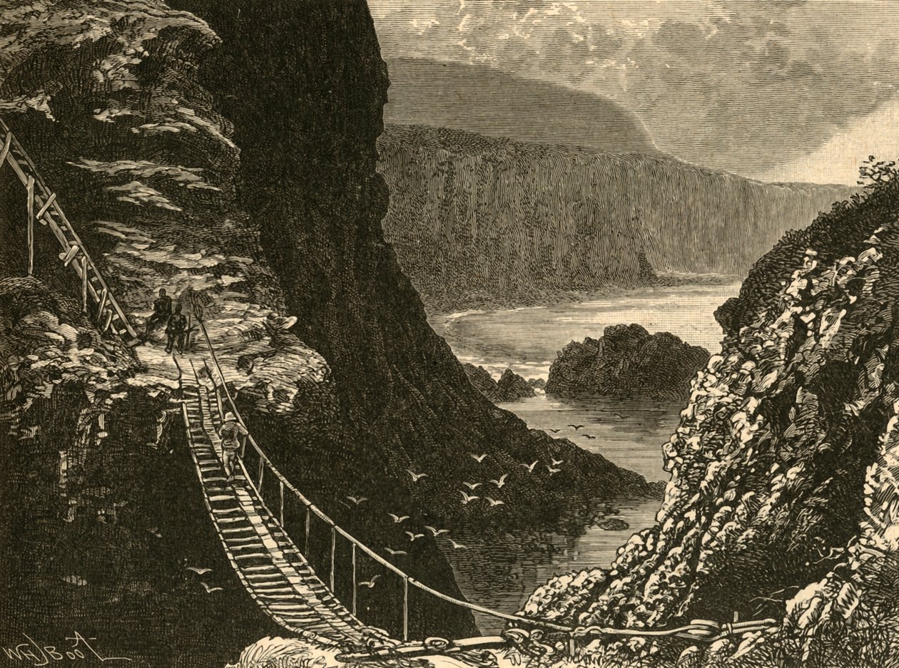 A ponte, Carrick-A-Rede, 1898. de Unbekannt