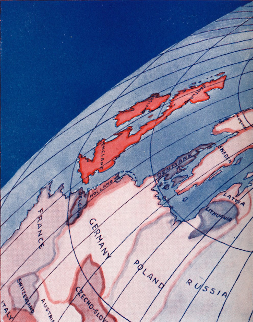 Ilhas Britânicas e Norte da Europa às 6 da manhã de meados do verão de 1935 de Unbekannt