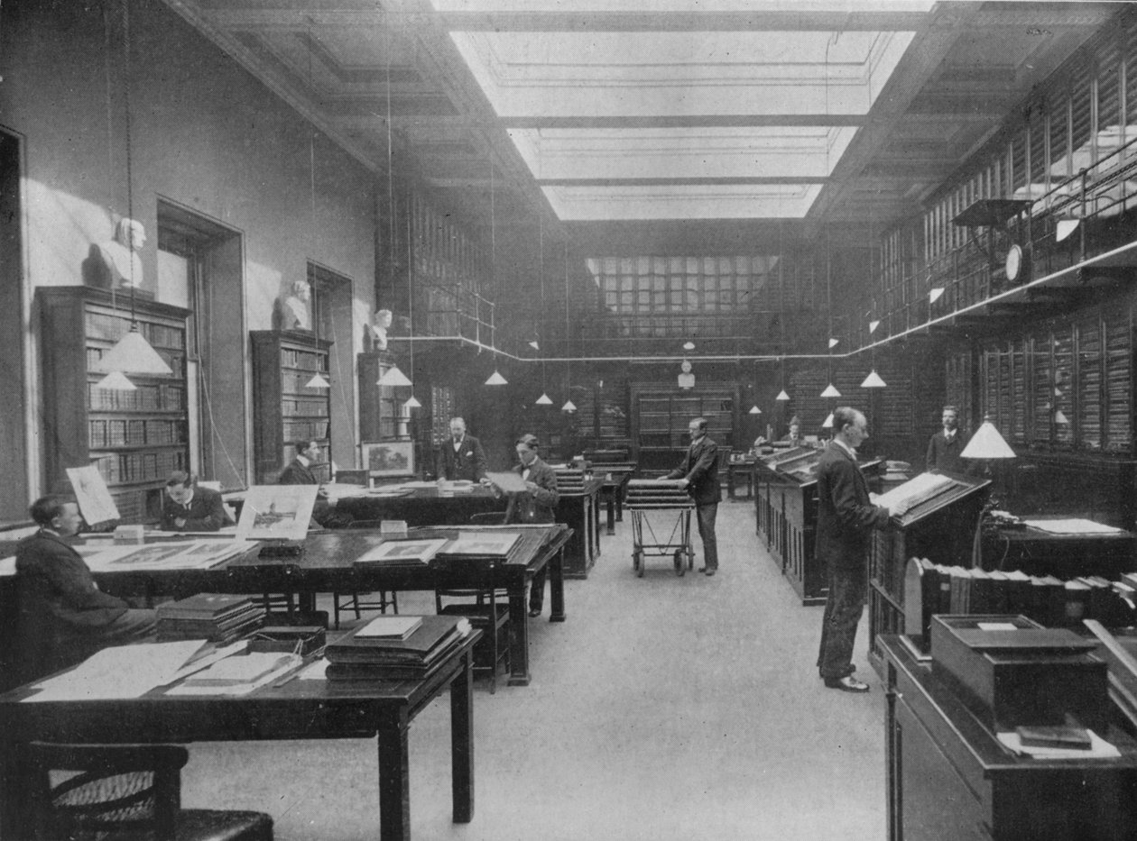 Sala de Impressão do Museu Britânico, c1901 de Unbekannt