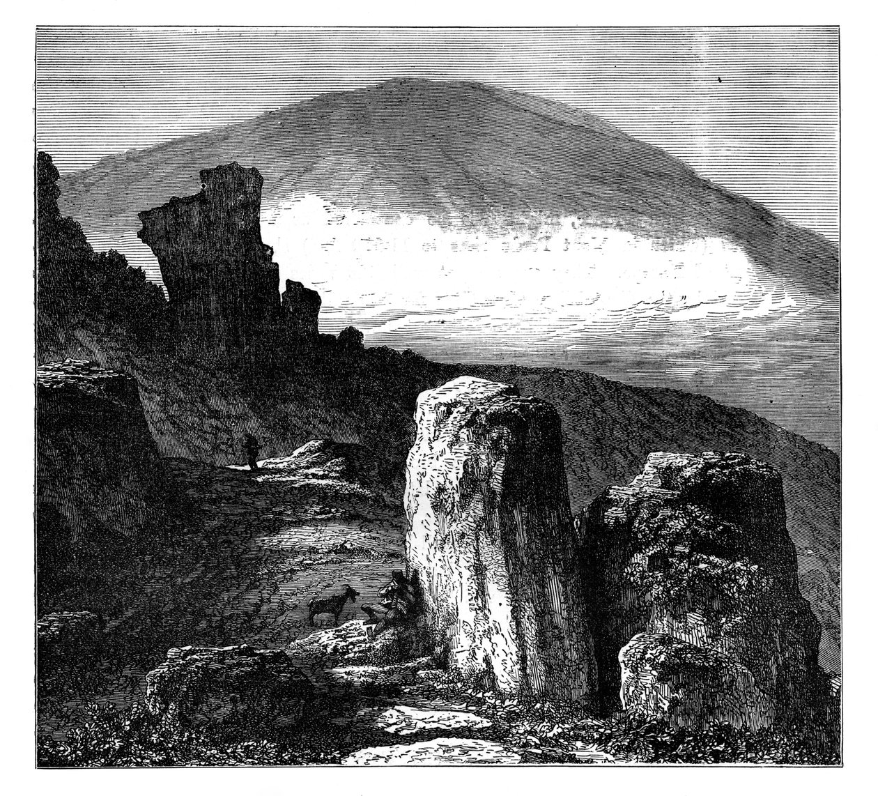O Brocken, ou Blocksberg, montanhas Harz, Alemanha, c1890 de Unbekannt