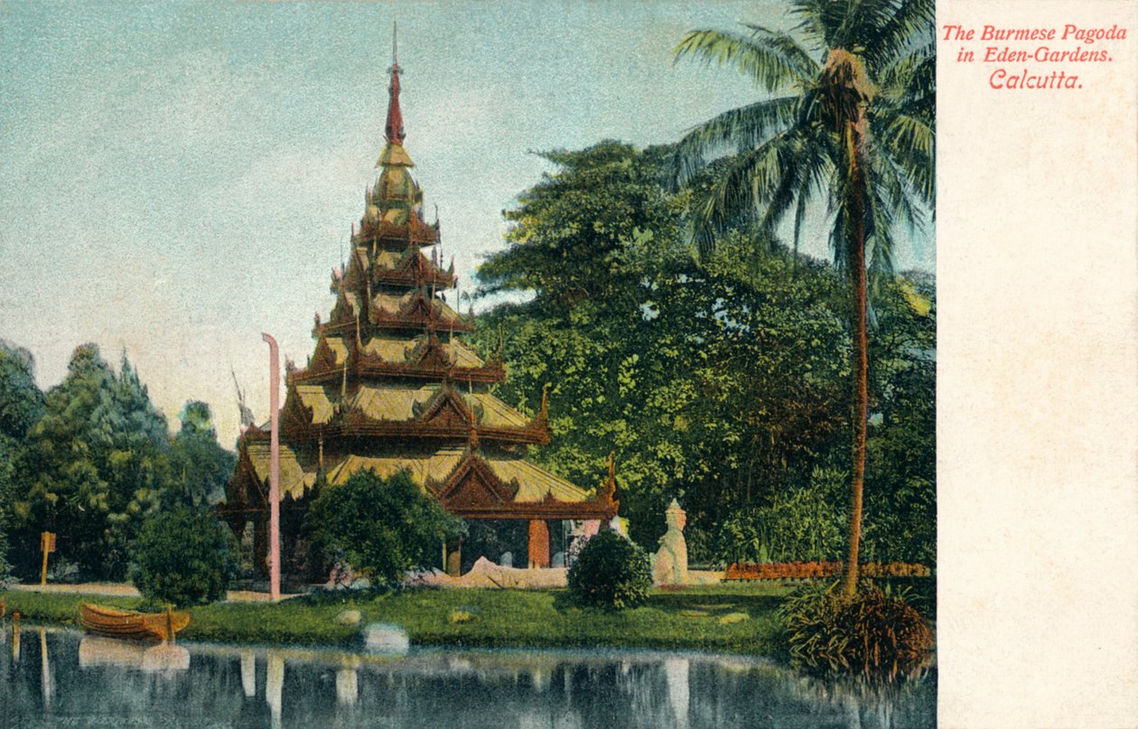 O pagode birmanês em Eden-Gardens. Calcutá, c1900 de Unbekannt