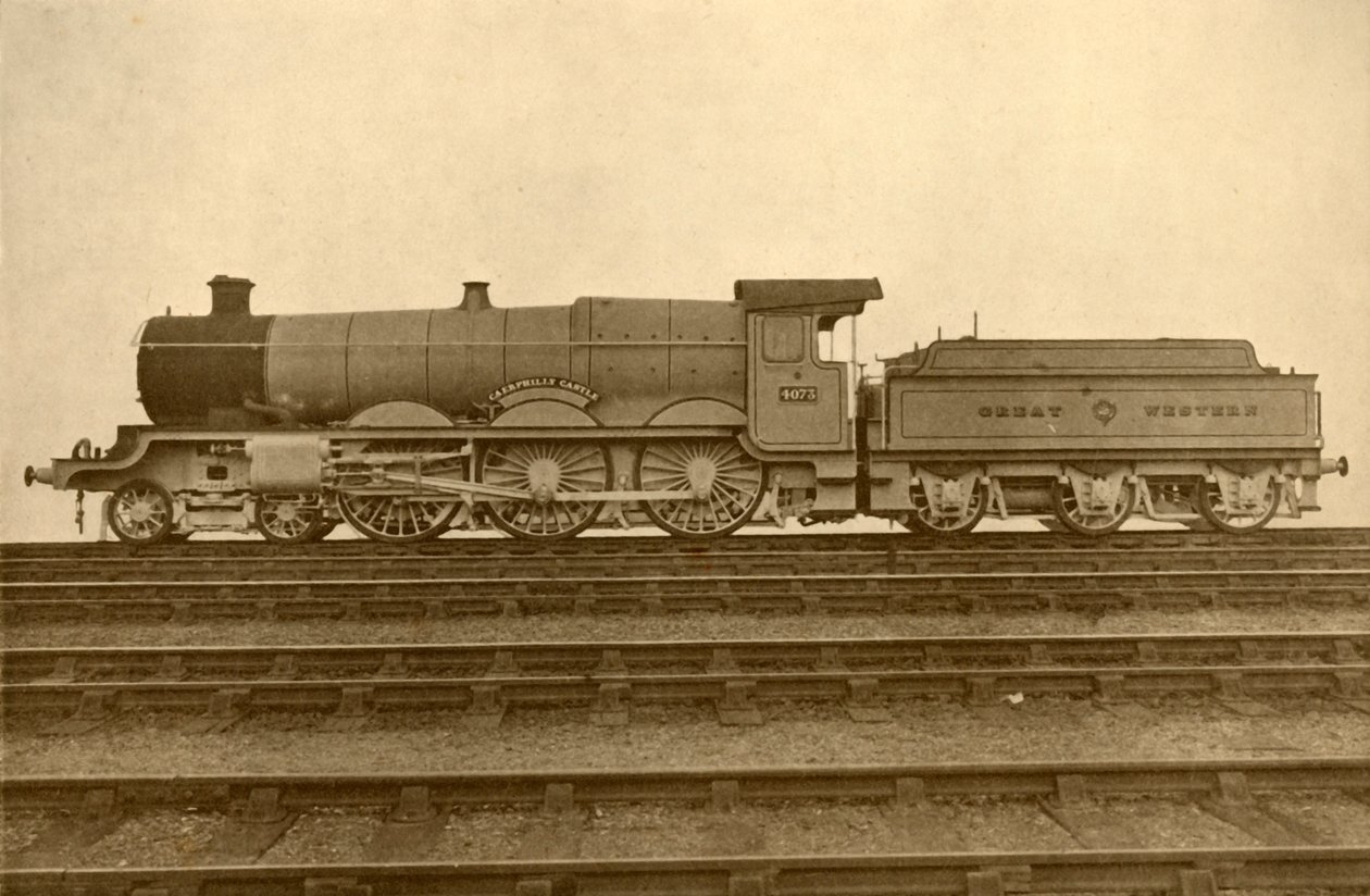 O castelo 4-6-0 de Caerphilly, estrada de ferro de Great Western, 1930. de Unbekannt
