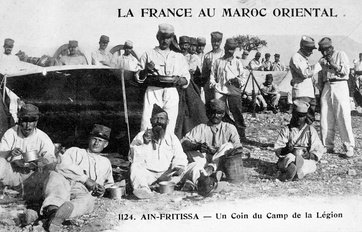 O acampamento da Legião Estrangeira, Ain Fritissa, Marrocos, século XX de Unbekannt