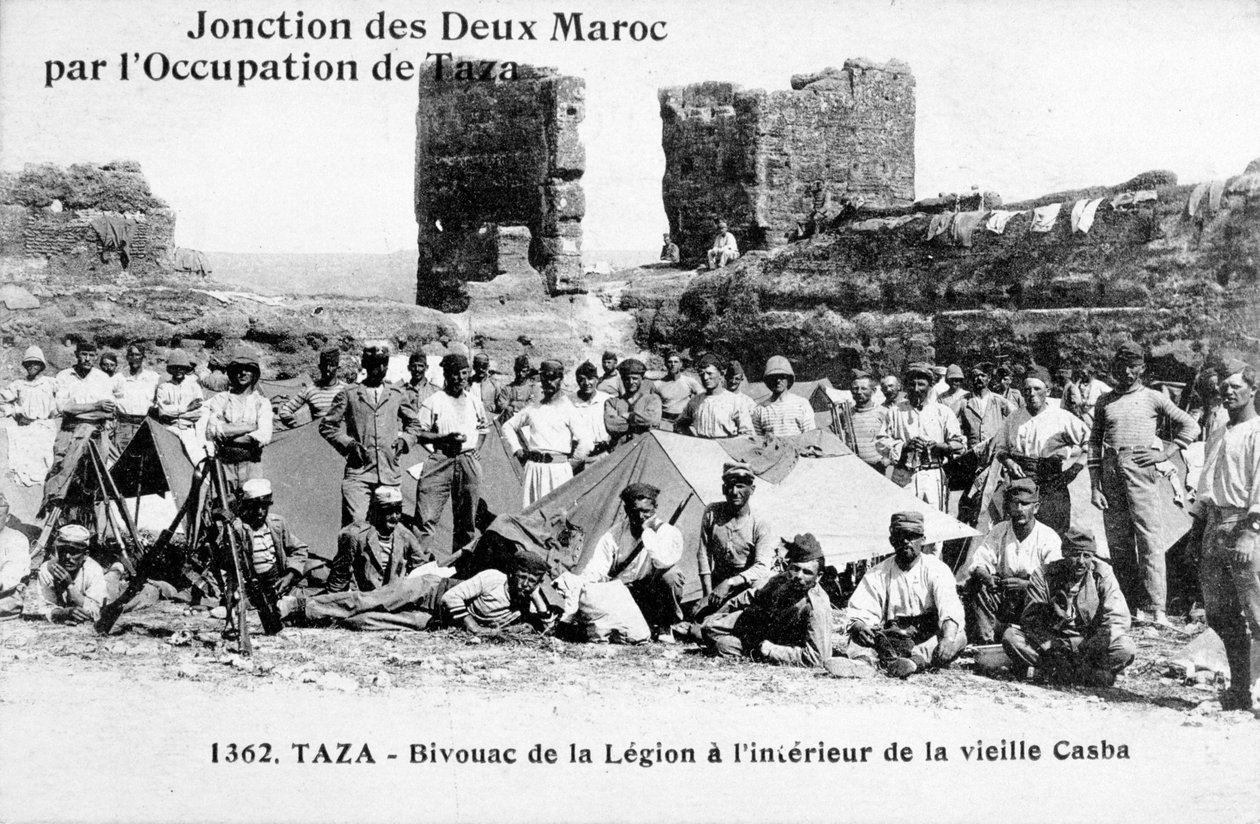 O Acampamento da Legião Estrangeira, Taza, Marrocos, 1904 de Unbekannt