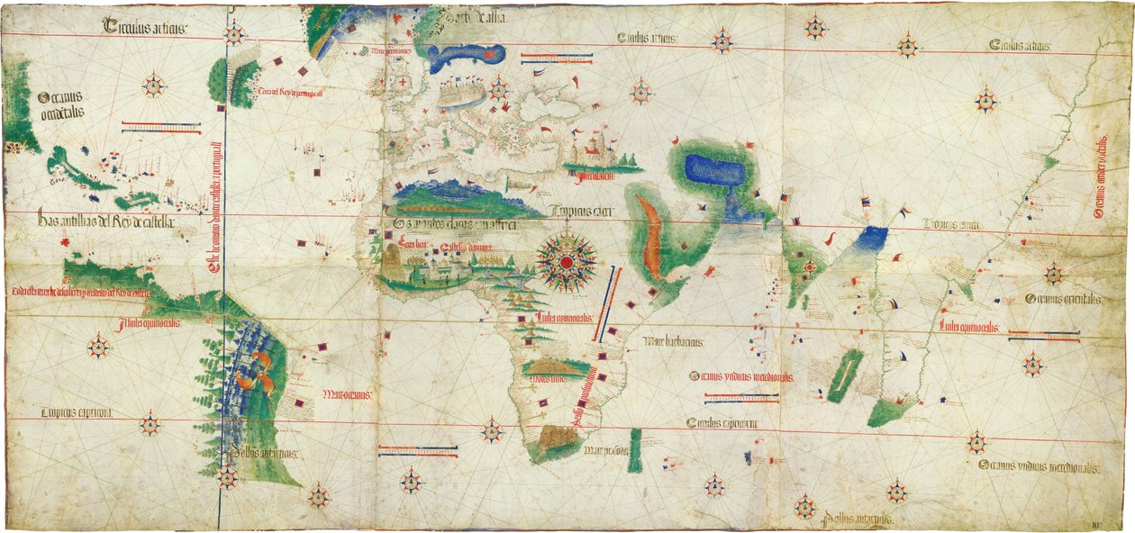 Planisfério Cantino, 1502 de Unbekannt