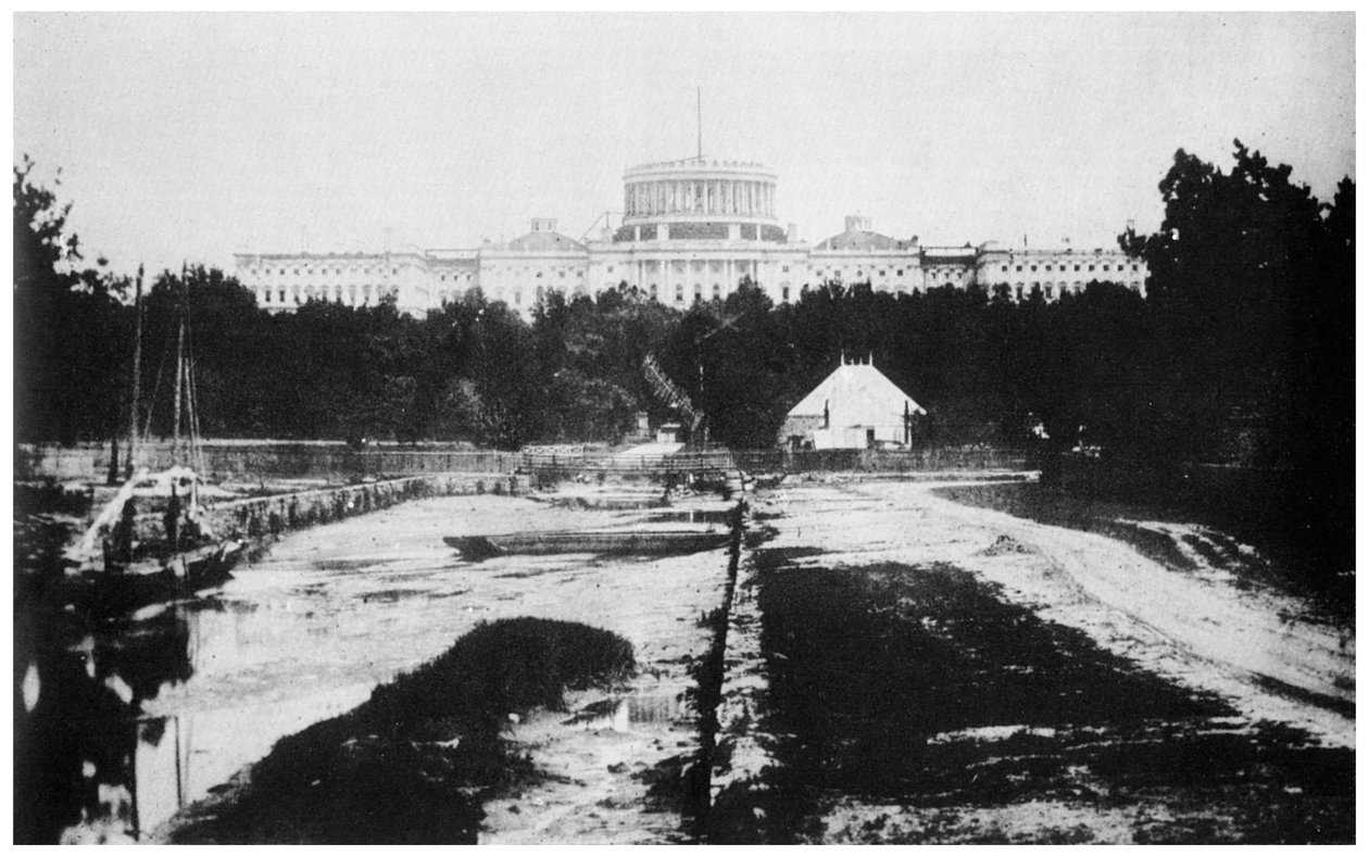 O Capitólio sem sua cúpula, Washington DC, EUA, c1858 1955 de Unbekannt