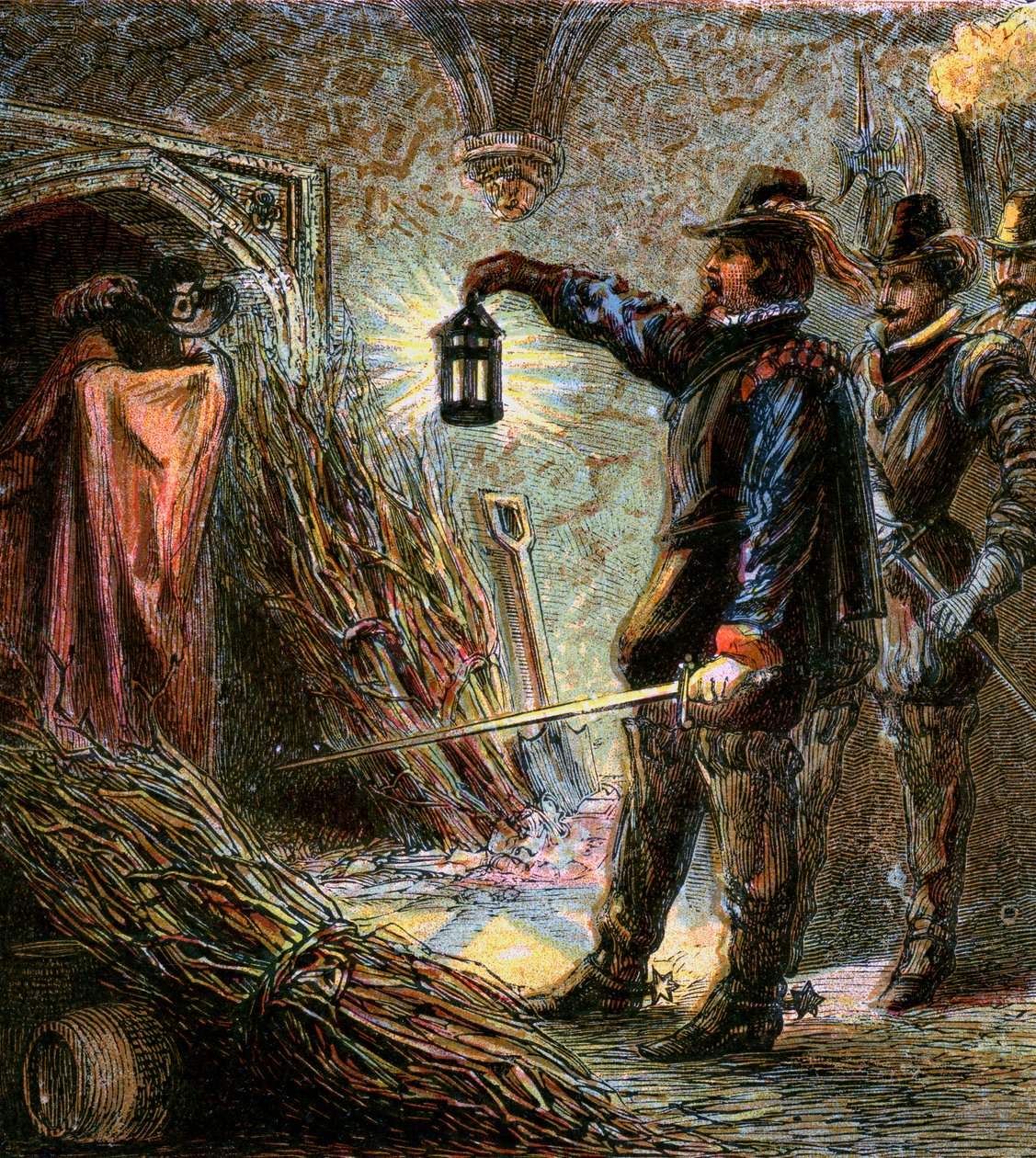 A captura de Guy Fawkes, 1605, c1850 de Unbekannt