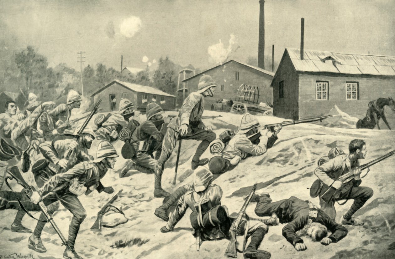 A captura de Joanesburgo: o ataque dos guardas em Germiston, 1901. de Unbekannt