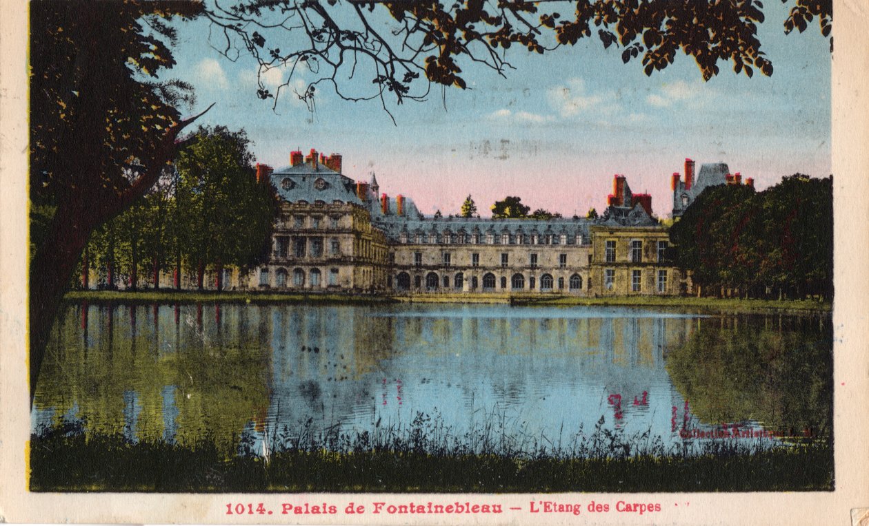 O Lago das Carpas, Palácio de Fontainebleau, década de 1930. de Unbekannt