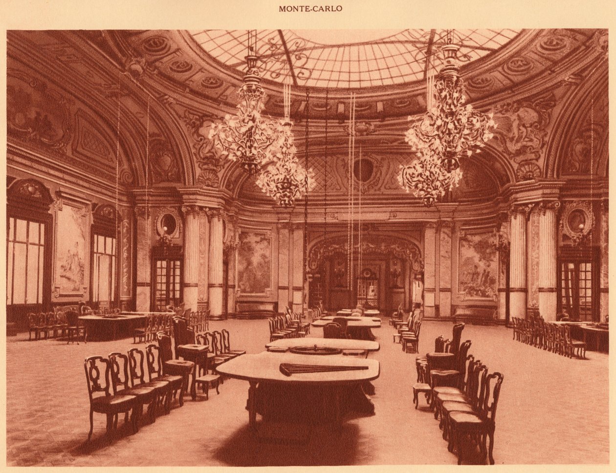 O cassino. - Salão Schmits, Monte Carlo, 1930. de Unbekannt