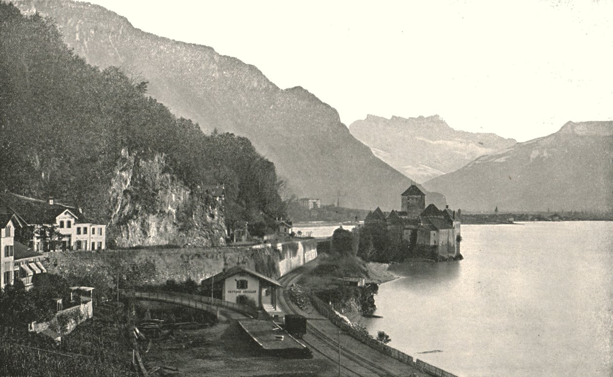 O castelo de Chillon, Suíça, 1895. de Unbekannt